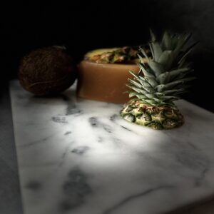 Pâte de fruit exotique Piña Colada avec ananas et noix de coco